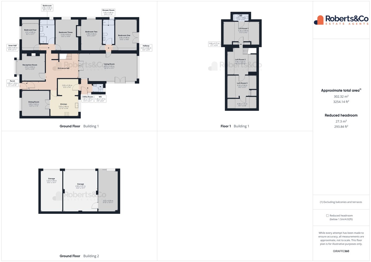 Combined plan of home in LEa road, from Roberts Estate agents Preston