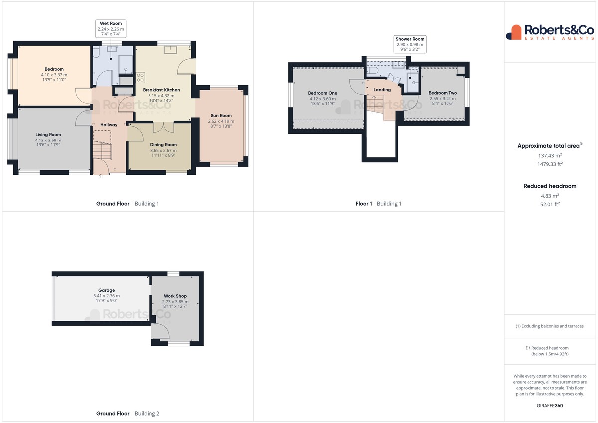 Combined 3 part plan of house in Newlands Avenue property in Penwortham