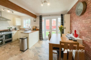 Woodcock close, Bamber Bridge, open kitchen and eating space in rustic/modern roberts letting agents property