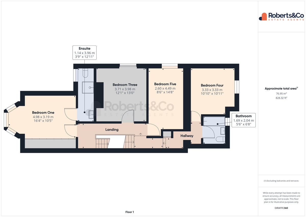 Floor plan, part 2, from Roberts estate agents, Victoria Parade, Preston