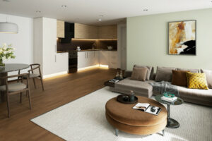 kitchen, living room and dining area, home in Chorley