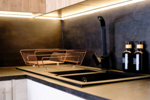 sink and drying rack, in house in Chorley