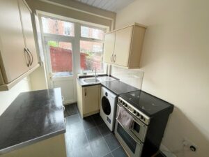 kitchen and backdoor, property in Preston