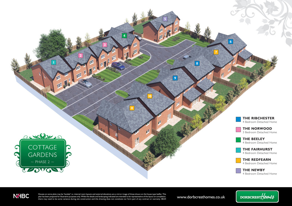 computer generated image of street with homes, properties in Bamber Bridge