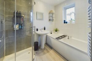 Bathroom and shower room, house for sale in Lostock Hall